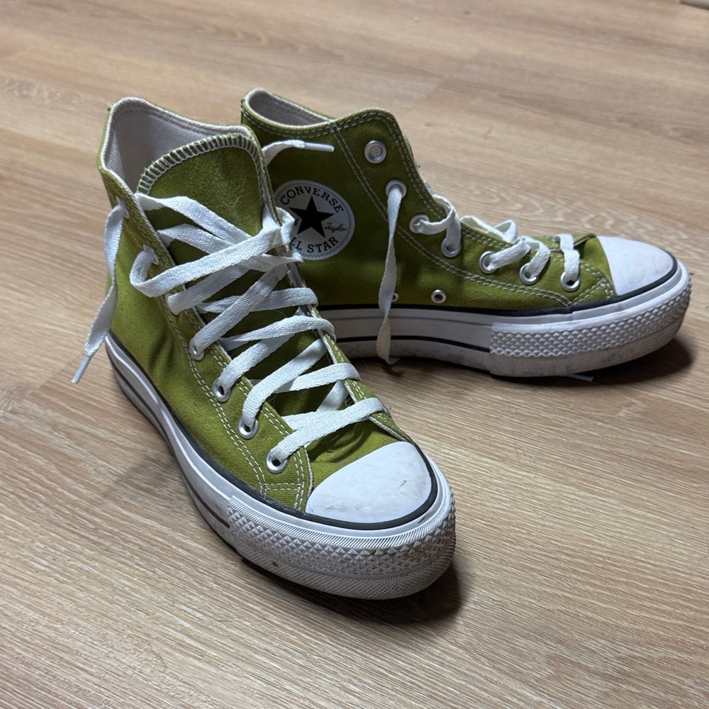 Women’s Converse Green High-Top platform Sneakers